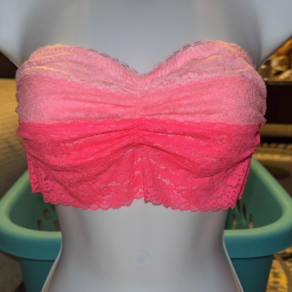 Pink by Victoria's Secret 3 shades of pink lace bandeau